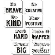 1set Wall Decals Inspiration Window Clings Encouragement Wall Decor Sticker Inspirational Quotes Wall Decals Peel